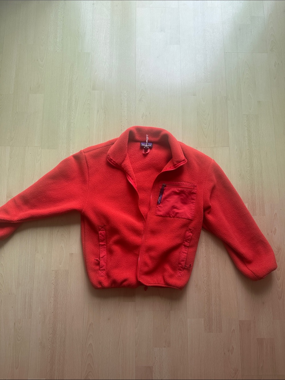 Patagonia synchilla Bright Red Fleece Bomber Jacket